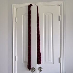 NWT Long wine/maroon yarn scarf. Super soft. 86” long.